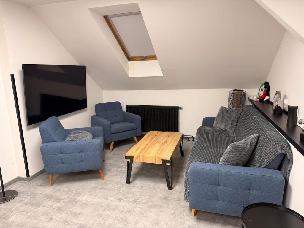 Een zitgedeelte bij Teplice accommodation