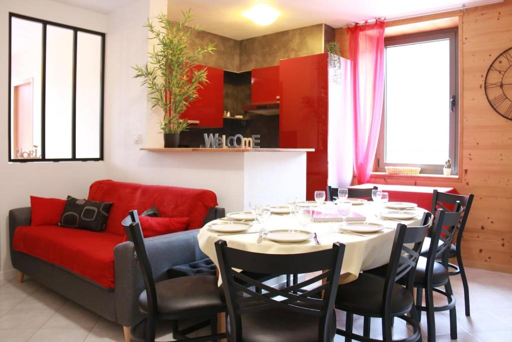 Posezení v ubytování La Loge du Billat