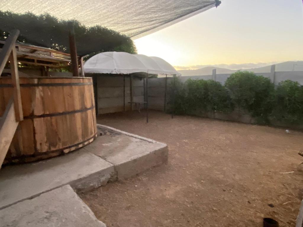 En generel udsigt til bjerge eller udsigt til bjerge taget fra lodgen