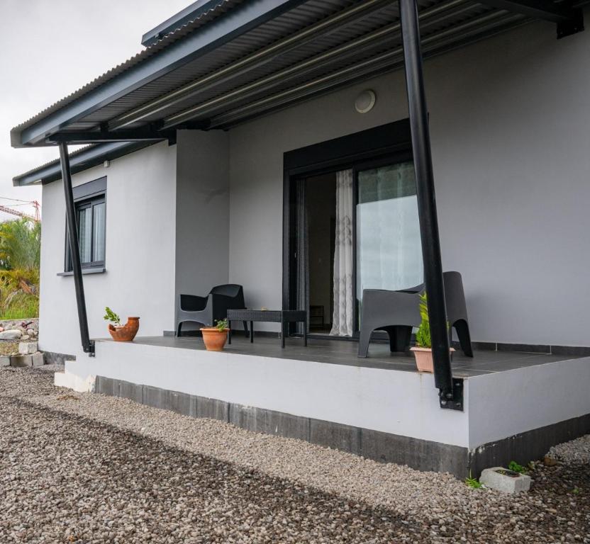 Bygningen som feriehuset ligger i