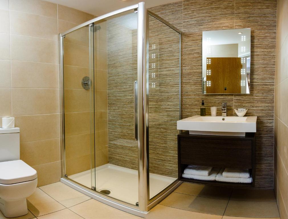 Koupelna v ubytování Adamson Hotel