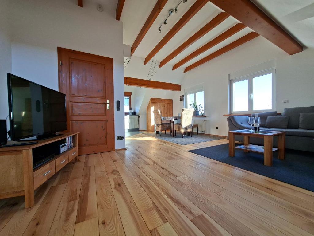 Et tv og/eller underholdning på Ferienwohnung Hunsrück