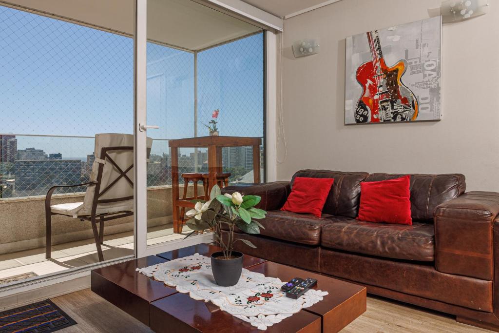 Et opholdsområde på Bello Departamento2 Centro Viña Mar, 2Dormitorios