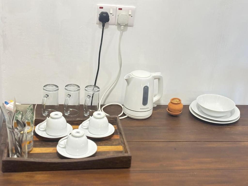 Kaffe- og tefaciliteter på Sunset view cabana