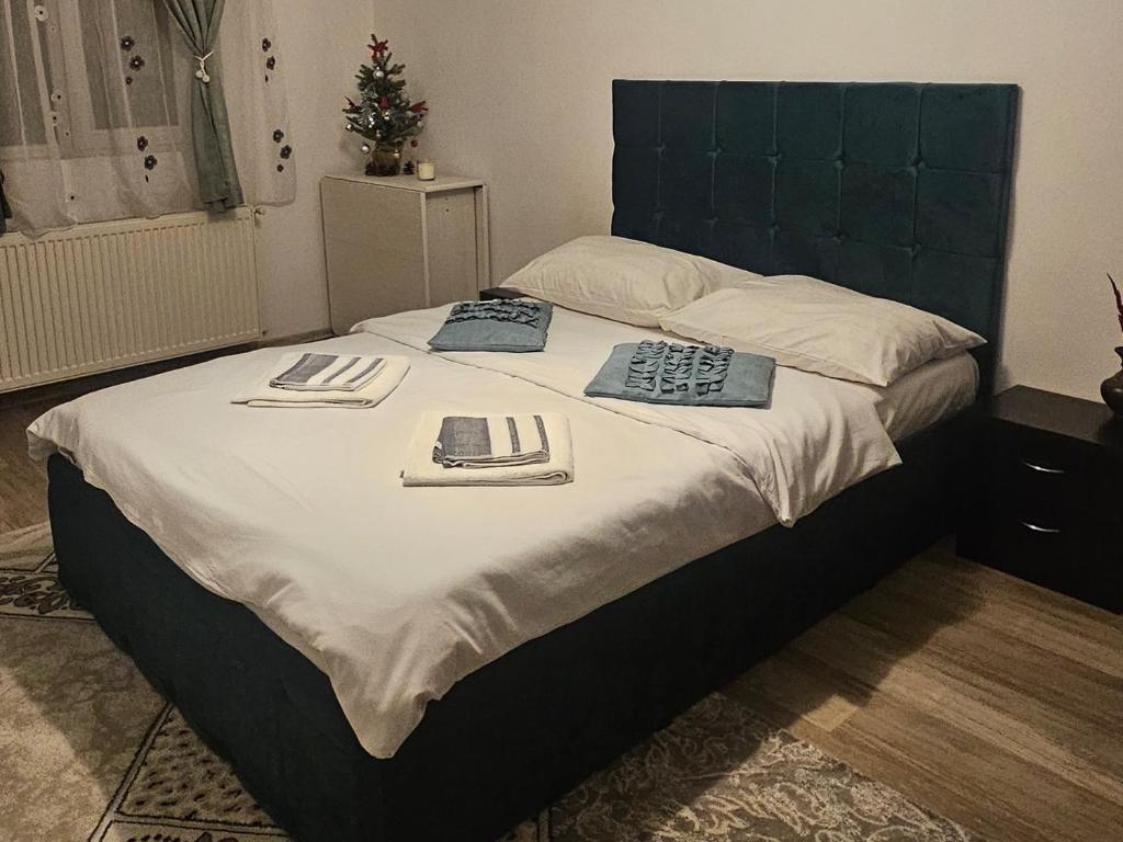 Postel nebo postele na pokoji v ubytování Apartament Zarnesti free parking VMP 2