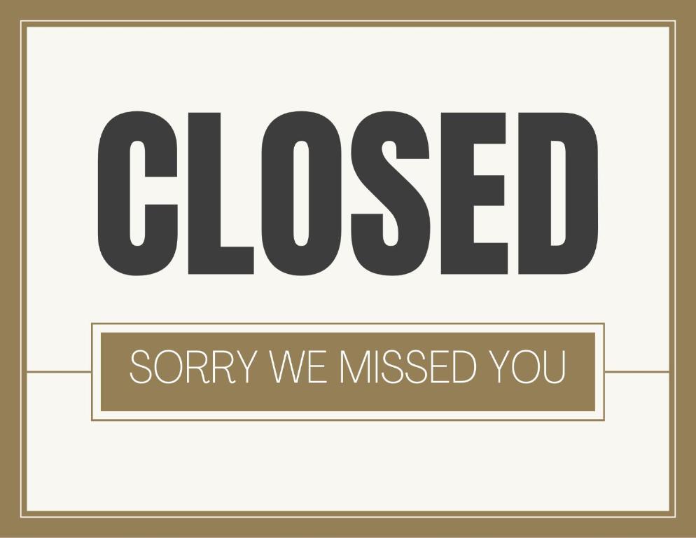 un panneau indiquant « Fermé » et d'autres qui nous ont manqué dans l'établissement Deluxe Apartment am Rhein, à Bonn