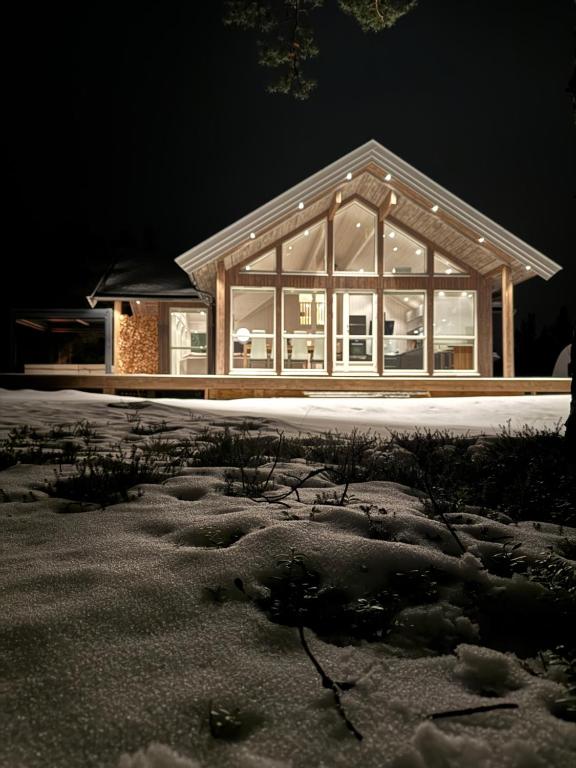 Bygningen som feriehuset ligger i