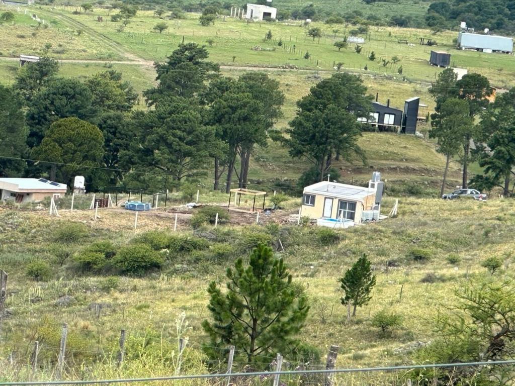 een huis op een heuvel met bomen in een veld bij Ecolodge in Potrero de Garay
