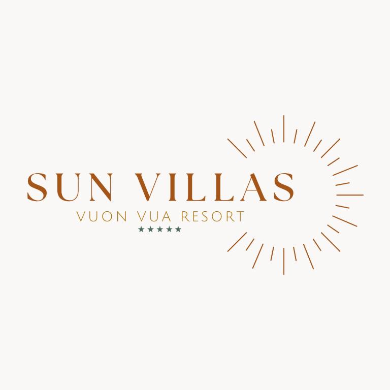 a logo for a sun villas villa resort at Vườn vua resort- Sunvillas in Ðồng Phú