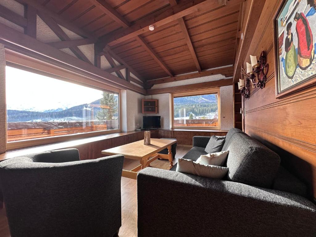 Ski-to-door Chalet Cristall - Drei-Zimmer-Wohnung Mit Bergblick