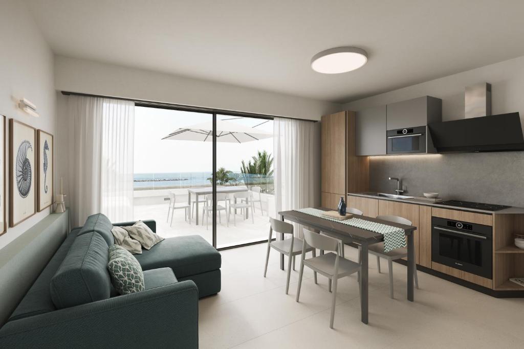 Køkken eller tekøkken på Palms Beach Pesaro Residence