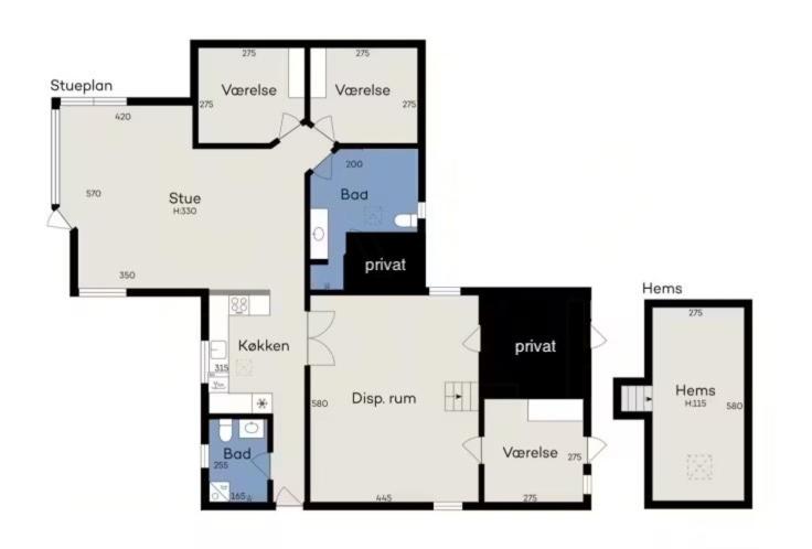 Plantegning af Danish Design House Near Møn's Best Beach