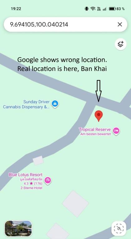 a screenshot of a website with a diagram of a car at Simple Hostel Phangan in Baan Khai