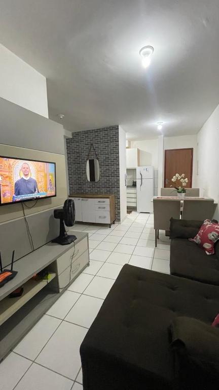 Køkken eller tekøkken på Apartamento 2 km da praia do Aracagir,prox av dos holandeses