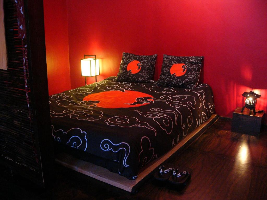 Giường trong phòng chung tại B&B Lady Jane