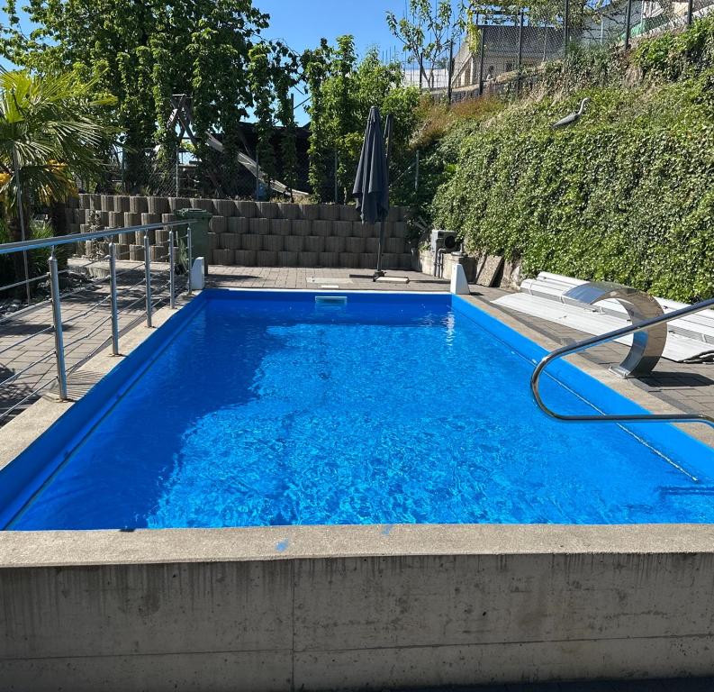 Bazén v ubytování Ruheoase Widen Garten & Pool Zug 30m nebo v jeho okolí