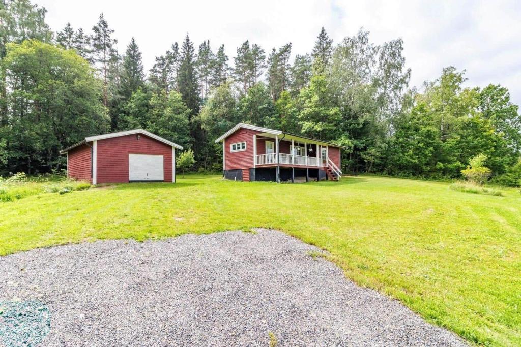 Bygningen som feriehuset ligger i