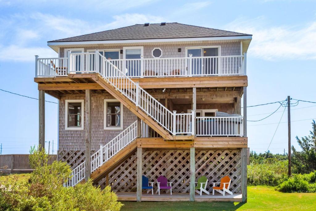 Bygningen som feriehuset ligger i