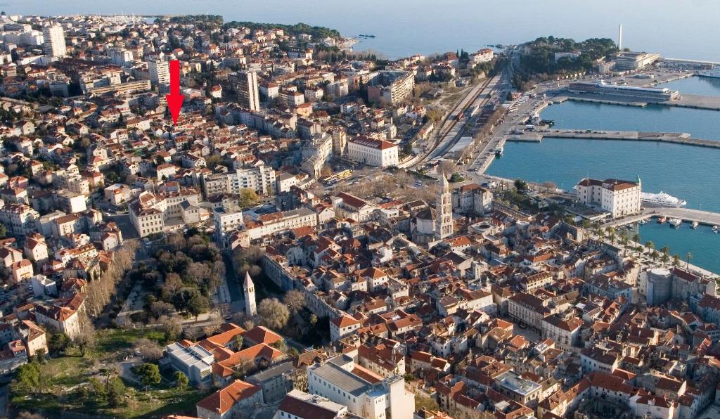 Výhľad na mesto Split alebo výhľad na mesto priamo z apartmánu