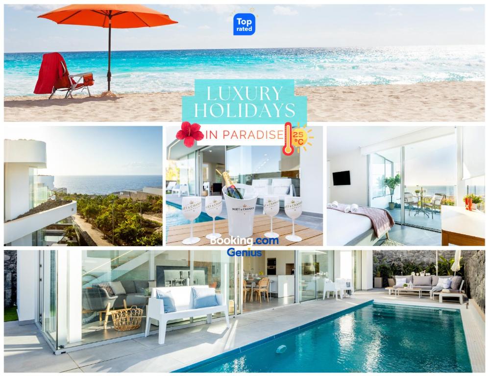 卡亚俄萨尔瓦赫Villa Eva的天堂般的奢华假期照片拼贴画