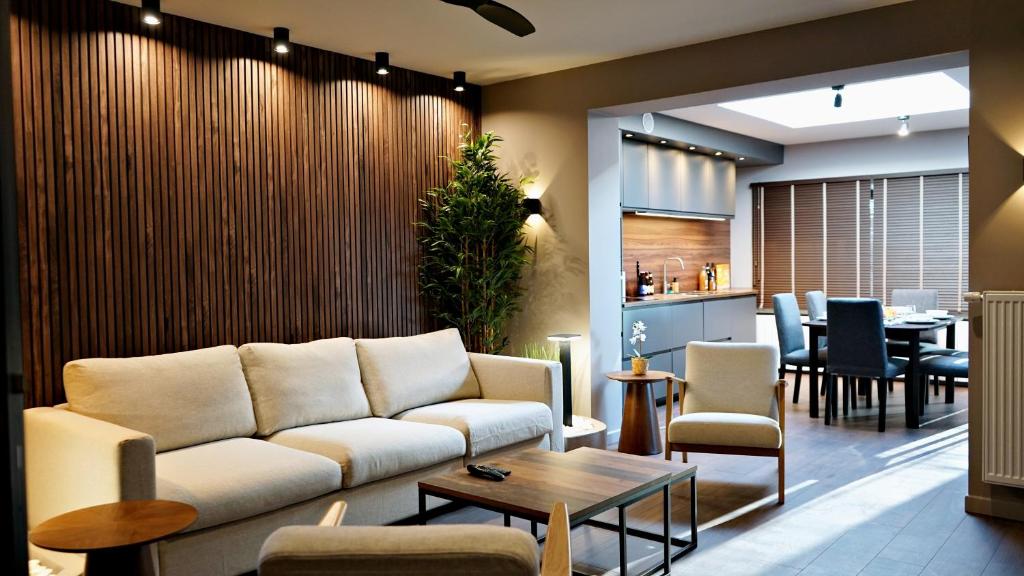 Et opholdsområde på Gîte familial 6 pers balnéo proche Pairi Daiza