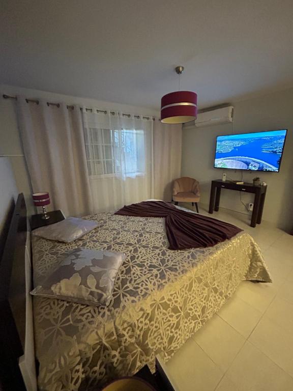 TV a/nebo společenská místnost v ubytování Paradise House - Apartment in Villa with private pool and private garden