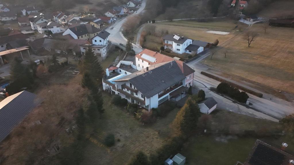 an aerial view of a house in a residential neighborhood at Kremstalhof in Gföhl