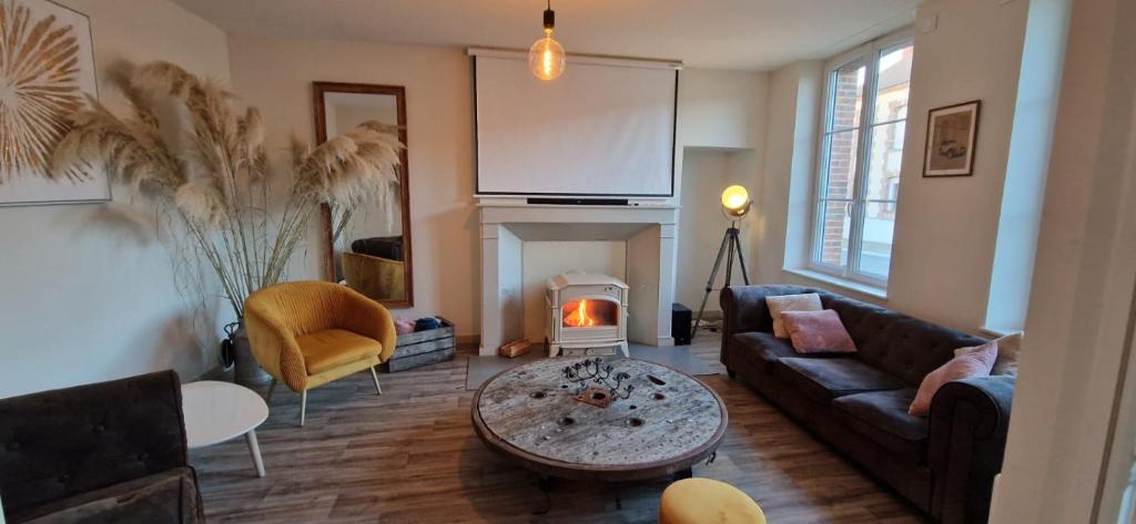 Et opholdsområde på Le Gîte des Travailleurs