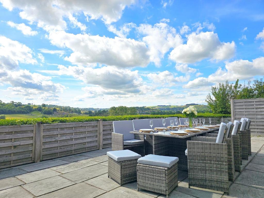 En balkon eller terrasse på Valley View Barn