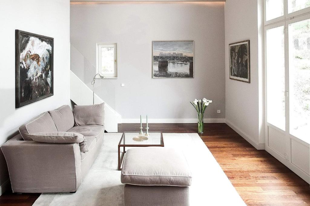 Khu vực ghế ngồi tại Landhaus Gernitz