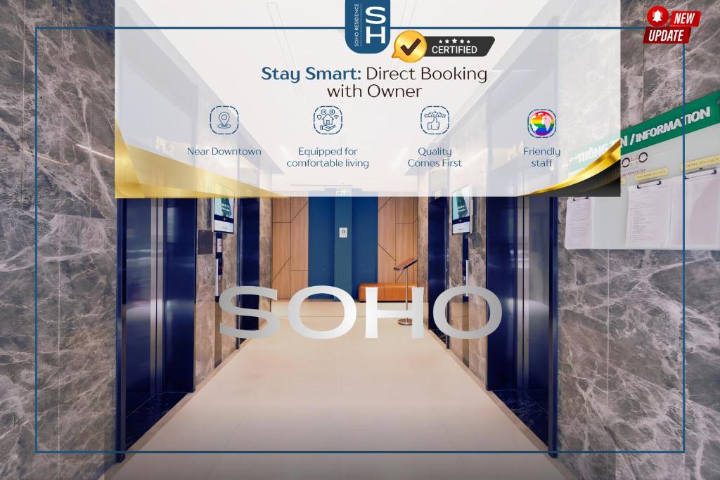 Et logo, certifikat, skilt eller en pris der bliver vist frem på SAIGON HOMEY - SOHO RESIDENCE - Official Comfort in the Heart of District 1