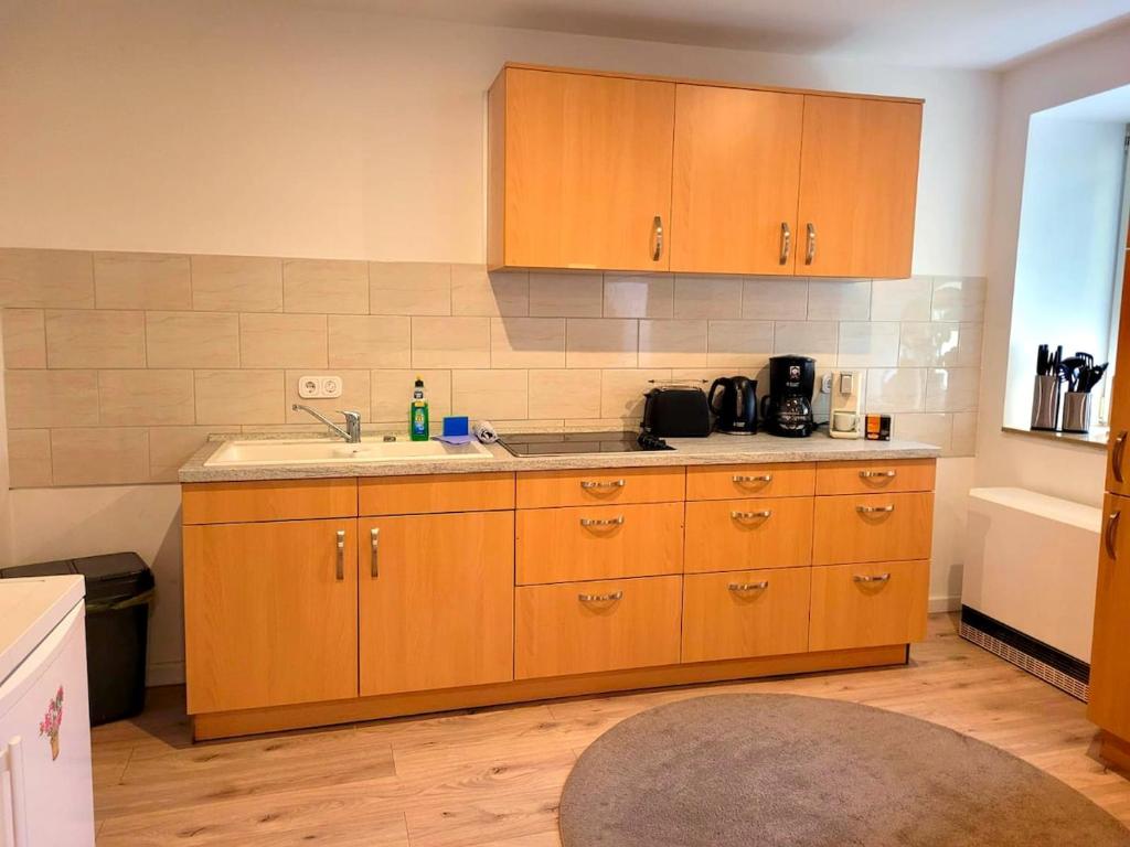 Küche/Küchenzeile in der Unterkunft Entspannen am Großen Goitzschesee