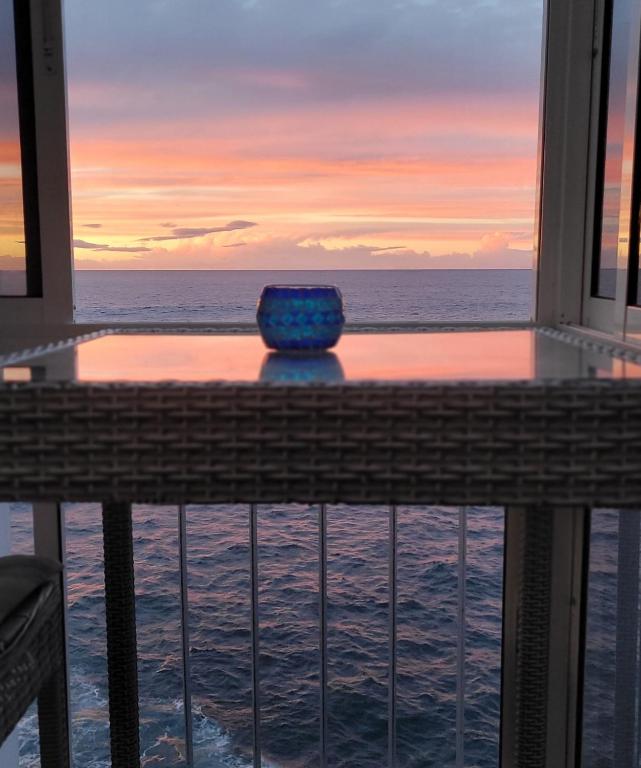 a view of the ocean from the balcony of a cruise ship at Ocean Whisper suite in Tacoronte