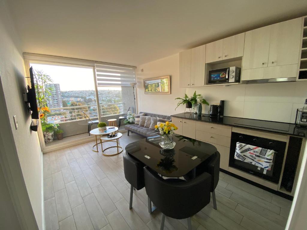 Køkken eller tekøkken på Departamento nuevo moderno y elegante