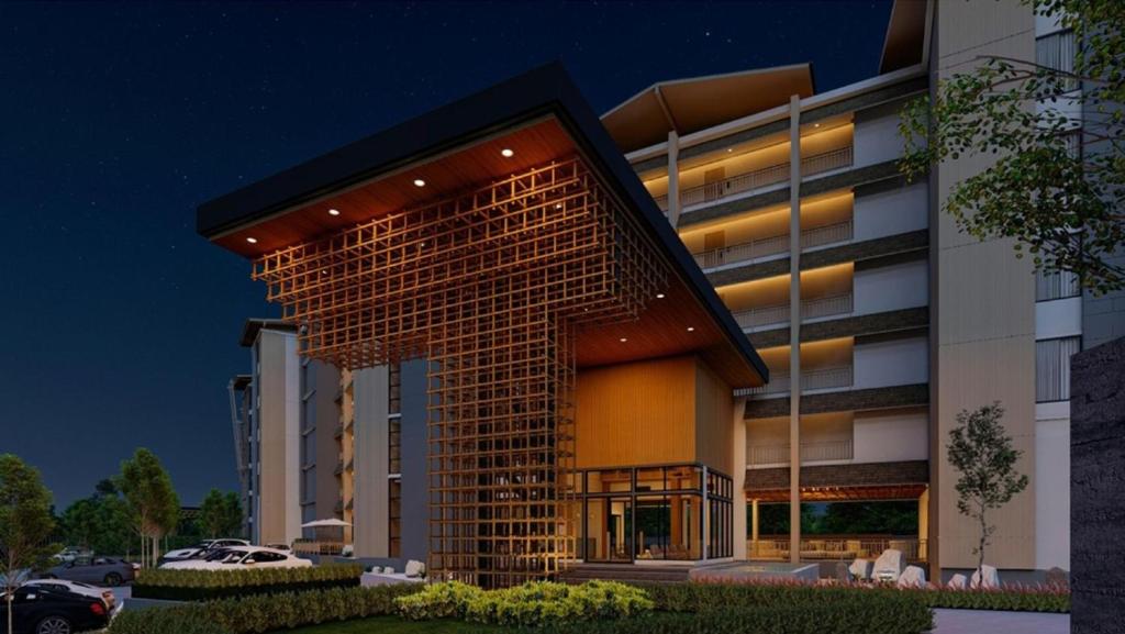 a rendering of a building with a facade at Zen Essence Khao Yai in Ban Tha Maprang