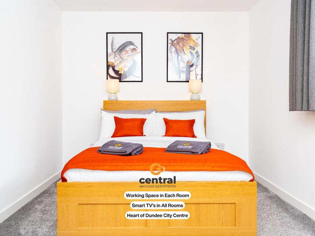 Postel nebo postele na pokoji v ubytování Castle Street by CENTRAL SERVICED APARTMENTS - Heart of City Centre - 2 x Double Bedrooms - Working Desk Spaces - Smart TVs in All Rooms - Close to Transport Routes - Fully Equipped