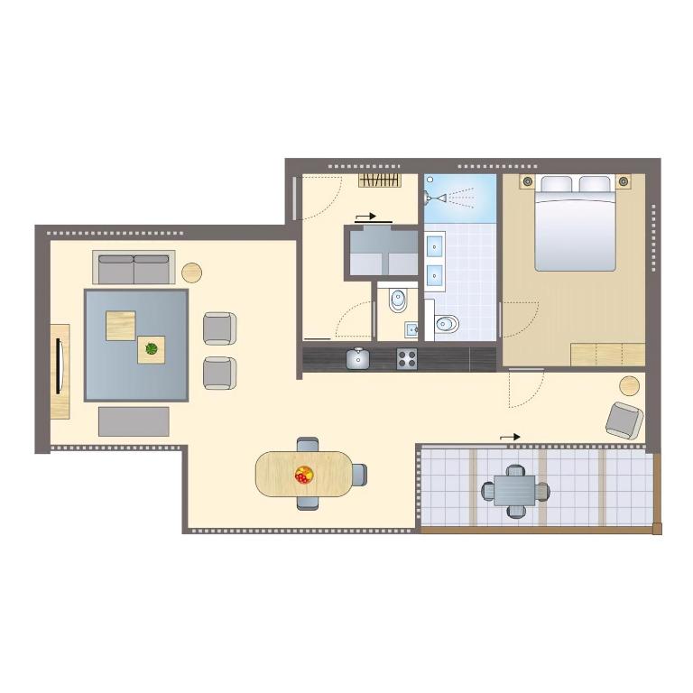 a floor plan of a house at Landal Olde Kottink in Beuningen