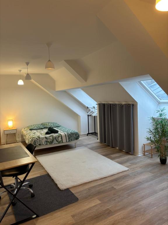 Khu vực ghế ngồi tại Appartement spacieux et élégant