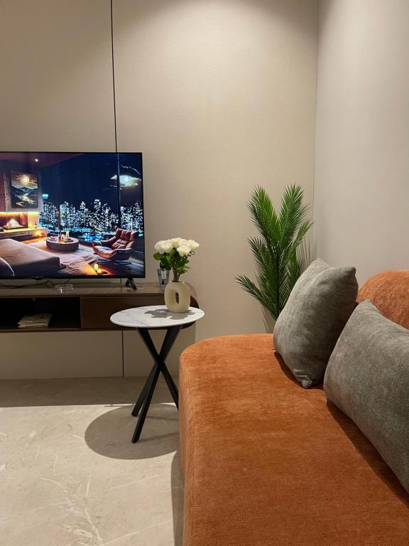 Et tv og/eller underholdning på Deluxe Studio Self Check In