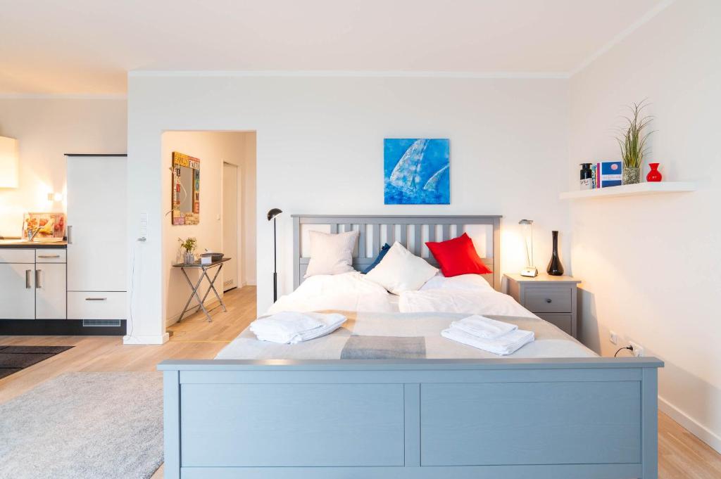 En eller flere senge i et værelse på Seeschwalbe