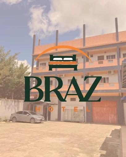 a building with a sign that reads brazik at Braz Hotel in Tomé-Açu