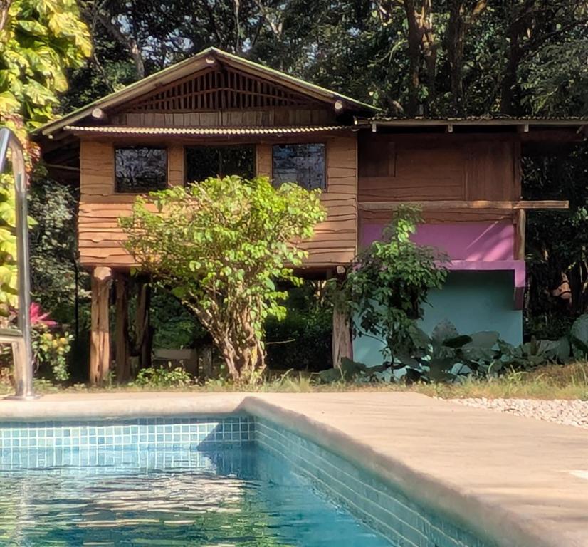 Bazén v ubytování Casa Pitahaya Playa Marbella with AC, Swimming Pool, Skate Bowl & walking distance Beach for Surfers and Nature Lovers nebo v jeho okolí