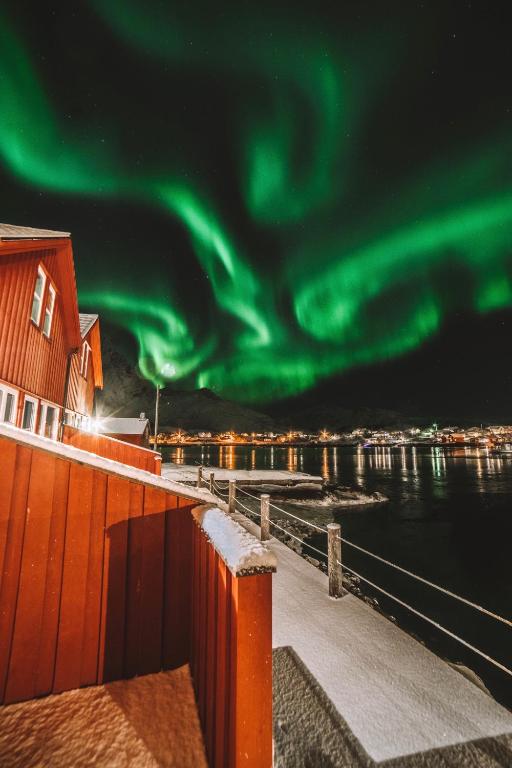 an image of the northern lights in the sky at Fab scenery in Ballstad