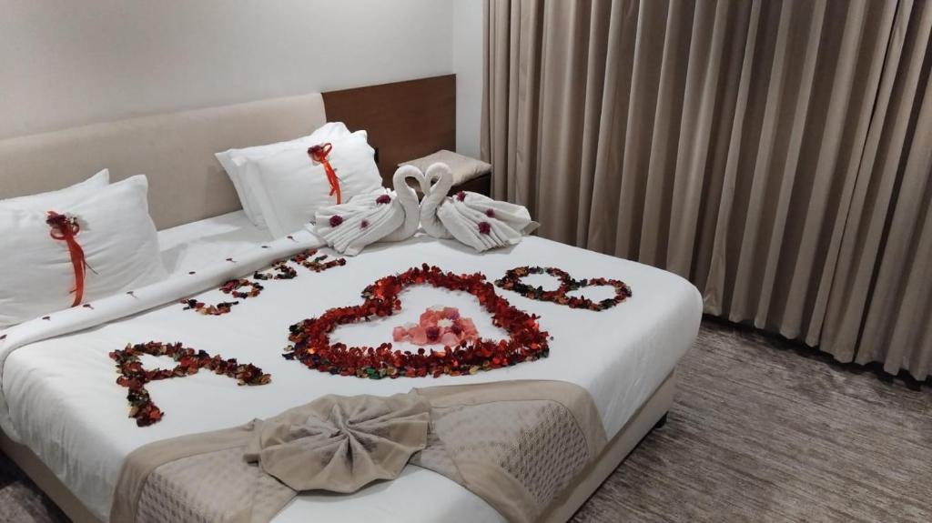 Letto o letti in una camera di فندق اللحظات السعيدة