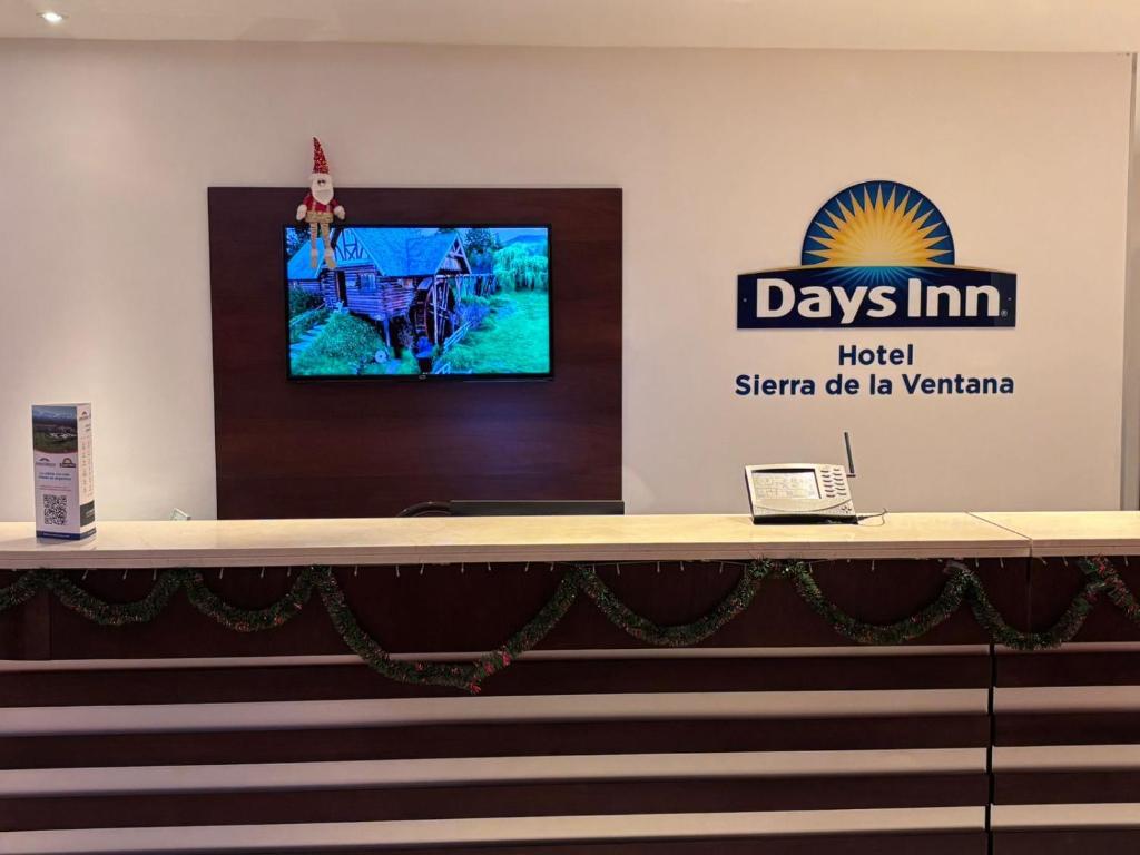 a counter in a store with a laptop on it at Hotel Sierra de la Ventana in Sierra de la Ventana