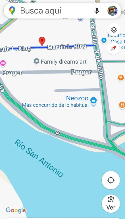 a screenshot of the google maps app at Mirasol in Villa Carlos Paz