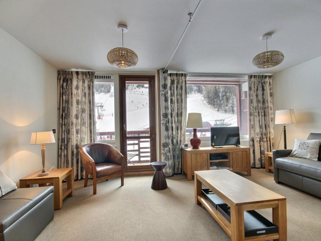 Bel appartement 2 pièces face aux pistes avec balcon et Wifi, pour 5 personnes