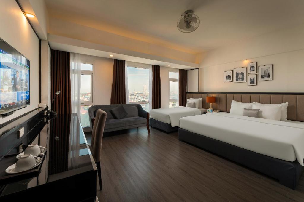 Phòng Deluxe 3 Người Nhìn ra Thành phố