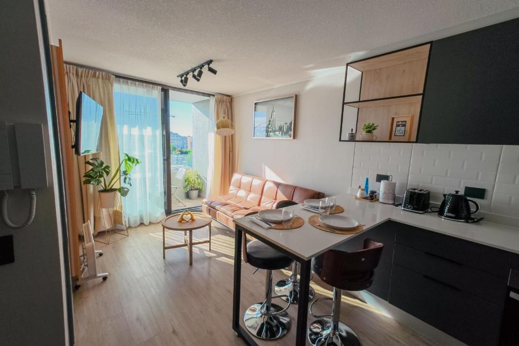 Nhà bếp/bếp nhỏ tại Elegancia Moderna en Altura