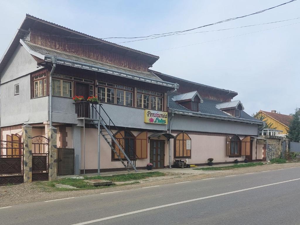 a building on the side of a street at Lotus in Suceava